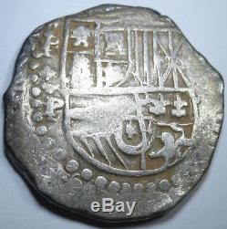 1628 Spanish Potosi P/T Silver 8 Reales Cob Eight Real Old Dollar Treasure Coin