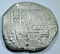 1629 P-T Bolivia Silver 8 Reales 1600's Spanish Colonial Dollar Pirate Cob Coin