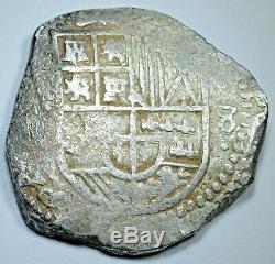 1629 Porto Bello Hoard Spanish Silver 8 Reales Colonial Dollar Pirate Cob Coin