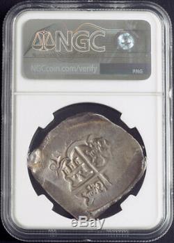 1633, Kingdom of Spain, Philip IV. Silver 8 Reales Cob Coin. Seville! NGC AU-55