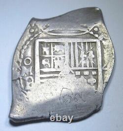 1634-1665 Mexico Silver 4 Reales 1600s Spanish Colonial Pirate Treasure Cob Coin