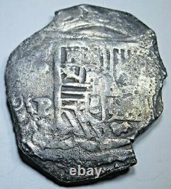 1634-65 Mexico Shipwreck Silver 8 Reales 1600's Spanish Colonial Pirate Cob Coin