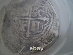 1639 Mexico 8 Reales Cob 8r Colonial Silver Coin Anacs Vf 30