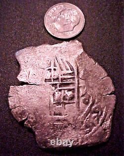 1640 Concepcion Shipwreck Choice Partial Date Silver 8 Reales Cob WithCachet & COA