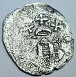 1640 Spanish Valencia Silver 1 Reales Piece of 8 Real Colonial Cob Pirate Coin