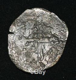 1641 CONCEPCION 8 Reales Shipwreck Coin Orig flip Spanish Silver Cob Piece of 8