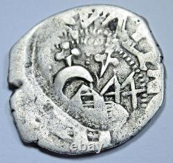 1644 Spanish Valencia Silver 1 Reales Genuine 1600s Old Pirate Treasure Cob Coin