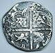 1645 Spanish Bolivia Silver 4 Reales Piece of 8 Real Colonial Pirate Cob Coin