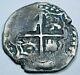 1649-1651 Bolivia Silver 1 Reales Antique 1600s Spanish Colonial Pirate Cob Coin