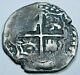 1649-51 Bolivia Silver 1 Reales Antique 1600's Spanish Colonial Pirate Cob Coin