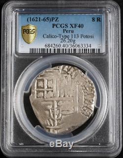 1649, Peru, Philip IV. Colonial Silver 8 Reales Cob Coin. Assayer Z PCGS XF40