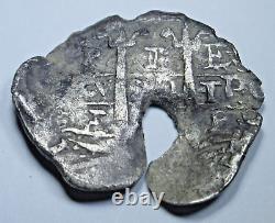 1651-1678 Spanish Bolivia Silver 1 Reales Genuine 1600s Colonial Pirate Cob Coin