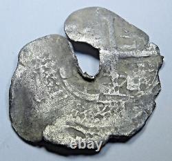 1651-1678 Spanish Bolivia Silver 1 Reales Genuine 1600s Colonial Pirate Cob Coin