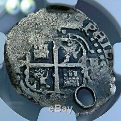 1652 Spanish Bolivia Silver 1 Reales NGC Antique 1600's Colonial Pirate Cob Coin
