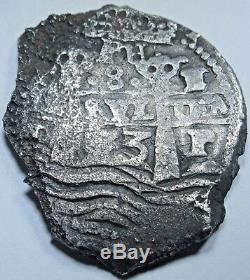 1653 Shipwreck Spanish Potosi 8 Reales Silver Eight Real Pirate Dollar Cob Coin