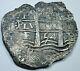 1654 Spanish Potosi Silver Shipwreck 4 Reales Piece of 8 Real Cob Treasure Coin