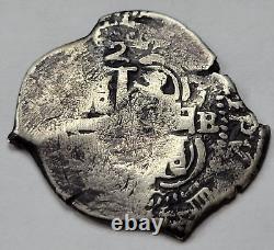 1655 Cob 2 Reales Potosi Bolivia Phillip IV Last Year of Reign Assayer E D225