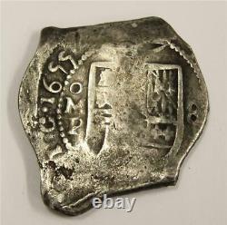 1655 P Mexico 8 Reales silver Cob 27.2 grams full date nice example a/EF