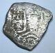 1656 Shipwreck Spanish Bolivia Silver 1 Reales 1600's Pirate Treasure Cob Coin