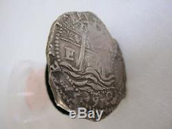 1657 Spanish Colonial Silver 8 Reales Cob Coin