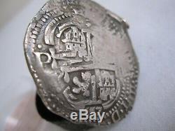 1657 Spanish Colonial Silver 8 Reales Cob Coin