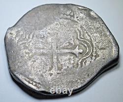 1659 Mexico Silver 8 Reales Spanish Colonial Dollar Dated 1600's Pirate Cob Coin
