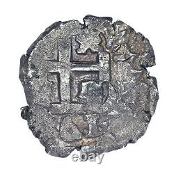1661 Bolivia 2 Reales Silver Coin Spanish Colonial Cob (VF Condition) KM 16