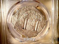 1662 Colombia 8 Reales 8r Dollars Pesos Shipwreck Colonial Silver Cob Coin
