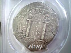 1662 Colombia 8 Reales 8r Dollars Pesos Shipwreck Colonial Silver Cob Coin
