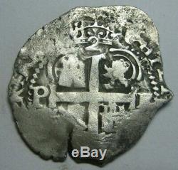1662 Potosi 2 Real Cob Philip IV Bolivia Assayer E Spain Colonial Silver Scarce