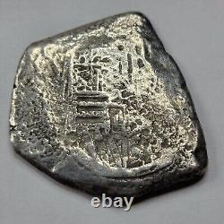 1665-1682 Cob 8 Reales Mexico Charles II Possibly Joanna Wreck 19.85g D189