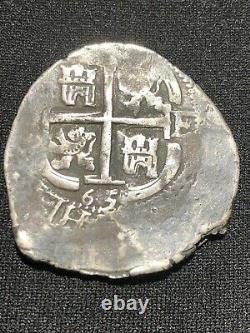 1665 Mexico Spanish Colony Silver 4 Reales Petosi Mint Cob