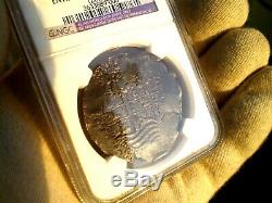 1666 Bolivia 8 Reales Piedmont Shipwreck Silver Dollar Cob Colonial Coin
