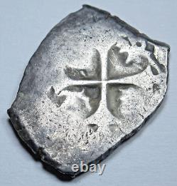 1667-1701 Mexico Silver 1 Reales Genuine Spanish Colonial 1600's Pirate Cob Coin