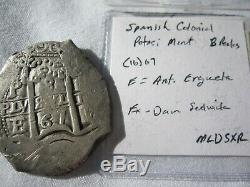 1667 Spanish Colonial Silver 8 Reales Cob Coin