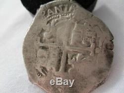 1667 Spanish Colonial Silver 8 Reales Cob Coin