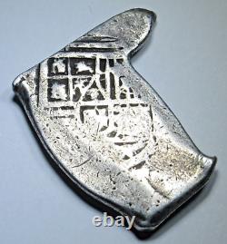 1668-1701 Mexico Silver 4 Reales Boot Shape Spanish Colonial Pirate 4R Cob Coin