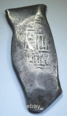 1668-1701 Mexico Silver 8 Reales Unique Shape Spanish Colonial Dollar Cob Coin