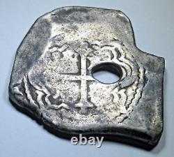 1668-77 Bubble Hole Mint Error Mexico Silver 8 Reales Spanish Colonial Cob Coin