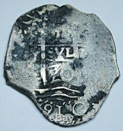 1670 Shipwreck Spanish Silver 1 Reales Antique Real Colonial Treasure Cob Coin