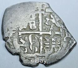 1672 Spanish Silver 1 Real Piece of 8 Reales Colonial Pirate Treasure Cob Coin