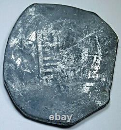 1673 Netherlands East Indies Madura Island 8 Reales Spanish Mexico 8R Cob Coin