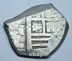 1678-1701 Mexico Silver 1 Reales Antique 1600's Spanish Colonial Pirate Cob Coin