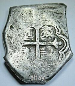 1678-1701 Mexico Silver 8 Reales Antique 1600's Spanish Colonial Pirate Cob Coin