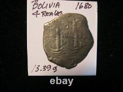 1680 4 Reales Bolivia Ship Wreck Pirate Cob Silver 13.39 Grams