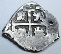 1680 Spanish Potosi 1 Real Silver Reales Pendant Colonial Era Treasure Cob Coin