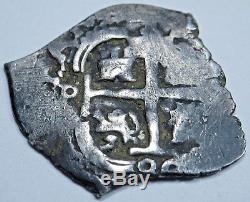 1680 Spanish Potosi Silver Cob 1 Real Piece of 8 Reales Colonial Treasure Coin