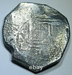 1681 OML Shipwreck Mexico Silver 8 Reales 1600s Spanish Colonial Pirate Cob Coin