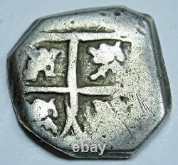 1686-1699 Maria Type Spanish Silver 1 Reales Antique 1600's Pirate Cob Coin