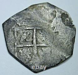 1686-1699 Maria Type Spanish Silver 1 Reales Antique 1600's Pirate Cob Coin